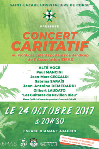 Concert au profit de l' association EMAS octobre 2017