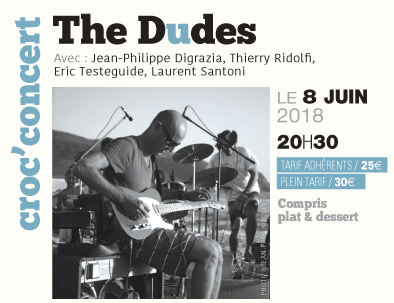 Scenina Croc’concert The dudes juin 2018