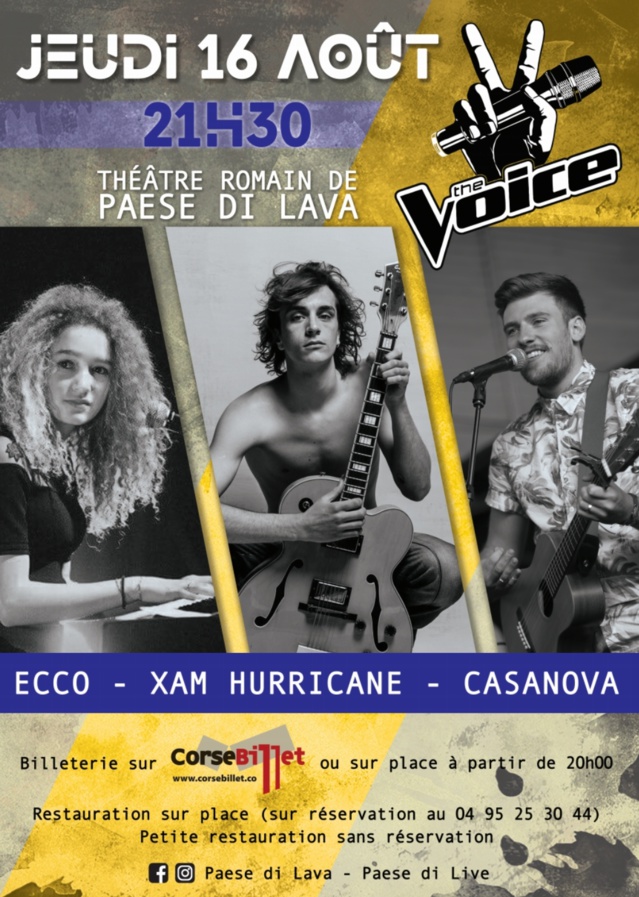 Soirée The Voice Saison 7 à Paese di Lava aout 2018