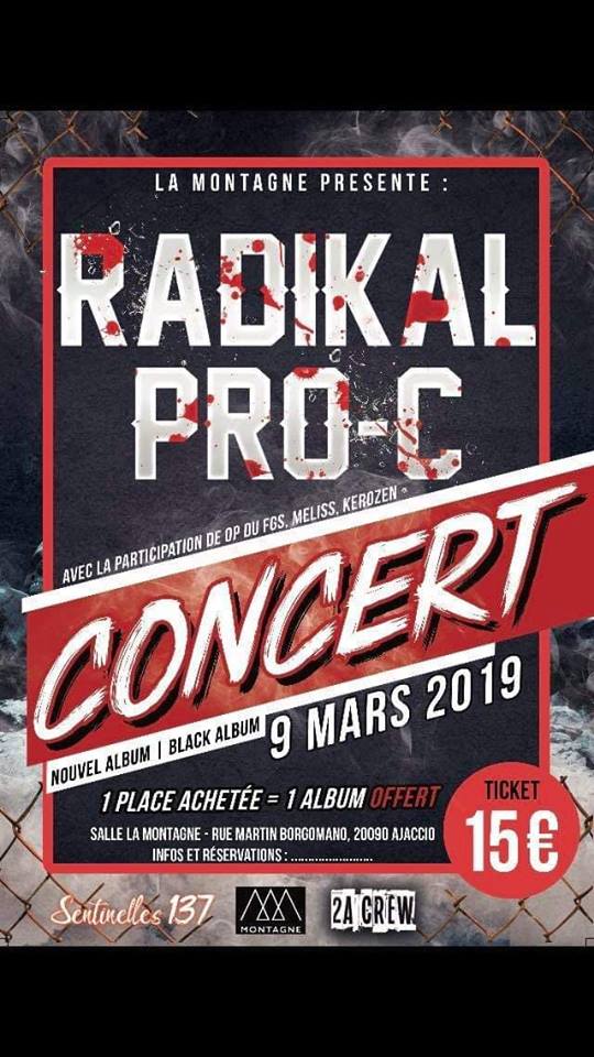 Radikal Pro C en concert mars 2019 Radikal Pro C en concert mars 2019