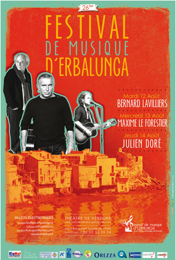 26° festival d'ERBALUNGA Bernard LAVILLIERS Aout 2014