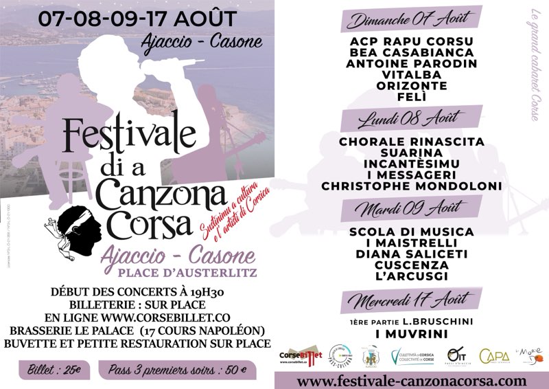 Festivale di a Canzona Corsa 2022 - AIACCIU