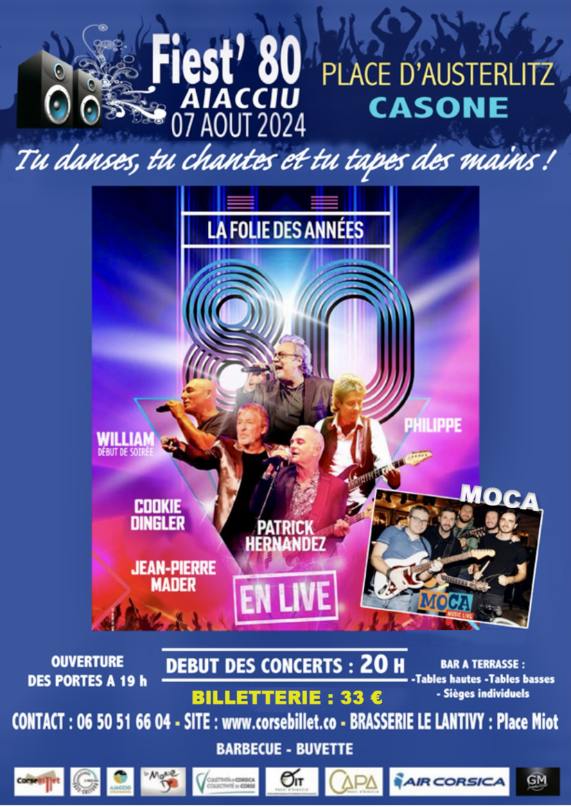 Fiesta'80 AIACCIU - 7/08/2024 Fiesta'80 AIACCIU - 7/08/2024