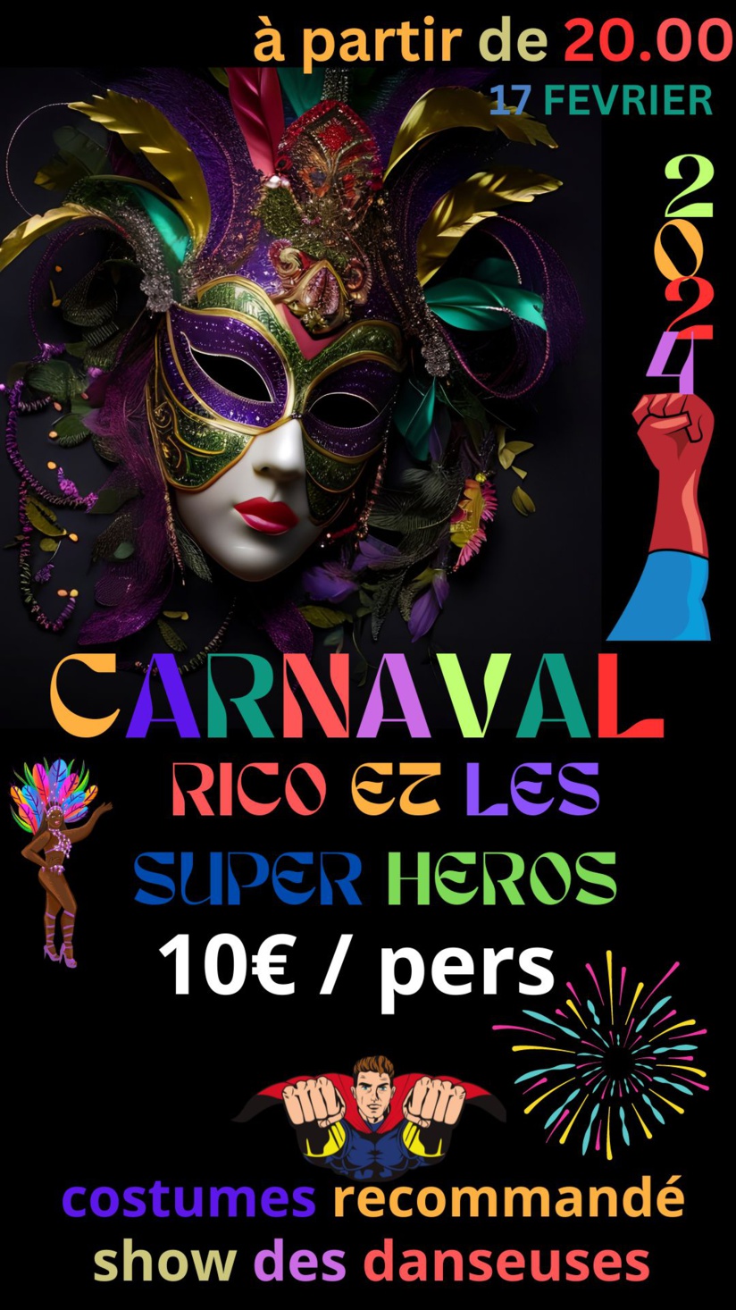 Soirée Carnaval chez Rico & Les S H - Furiani