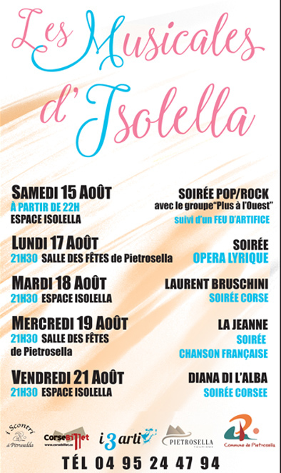 Les Musicales d'ISOLELLA AOUT 2015