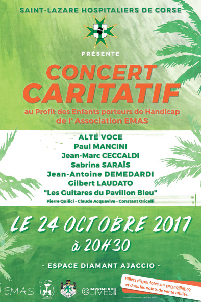 Concert au profit de l' association EMAS octobre 2017