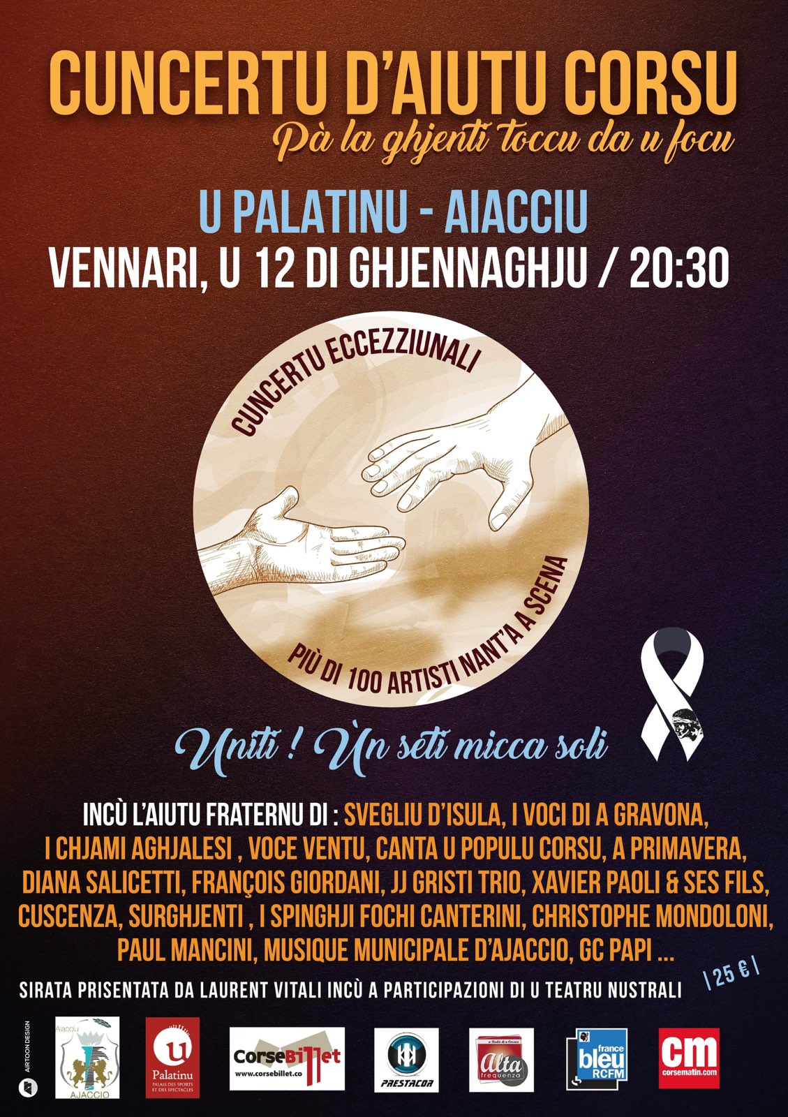 Soirée de solidarité aux victimes des incendies de Haute CORSE janvier 2018 Soirée de solidarité aux victimes des incendies de Haute CORSE janvier 2018