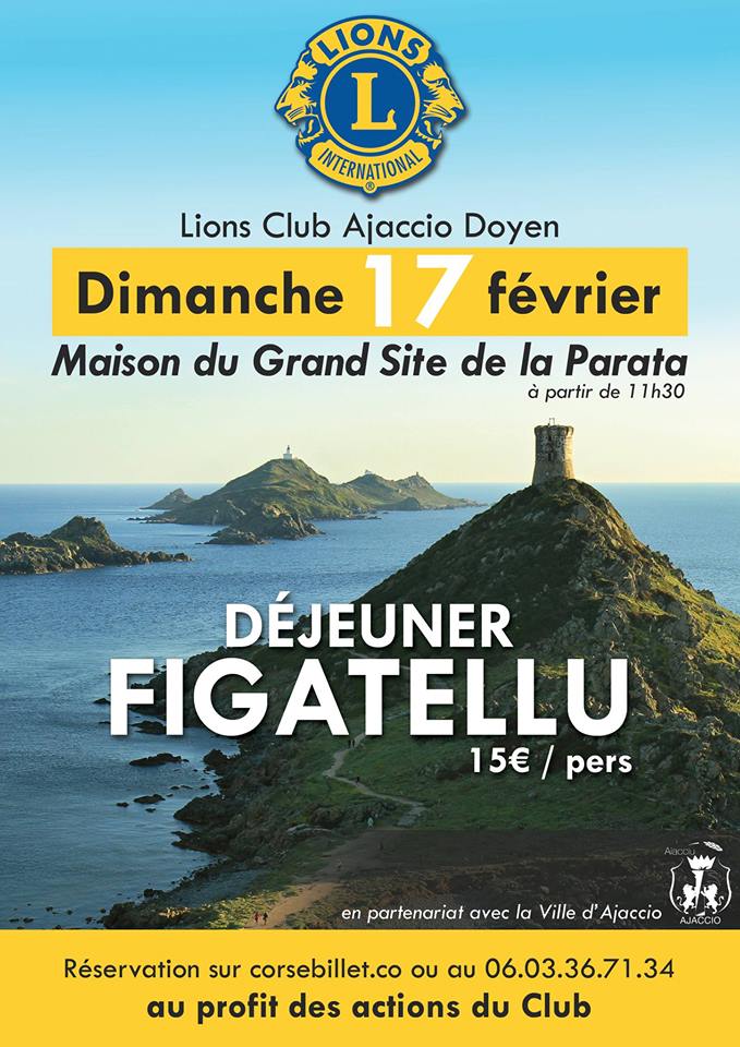 Déjeuner à la parata - au profit du lion's club - fevrier 2019