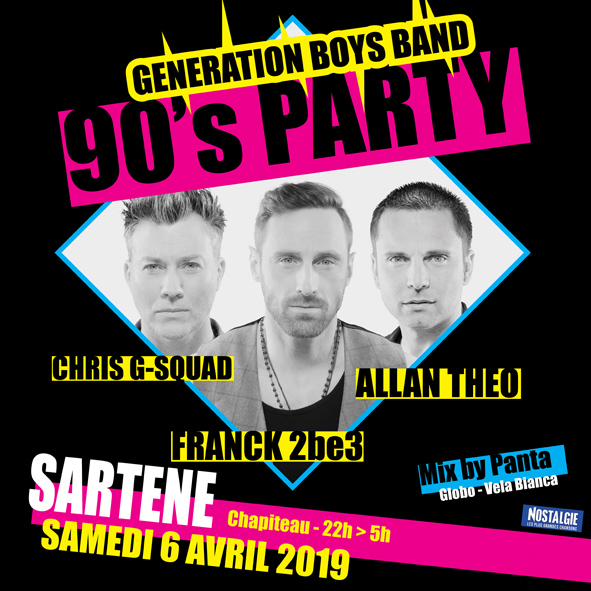 90's party - les boys band en live avril 2019